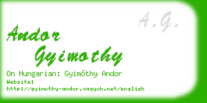 andor gyimothy business card